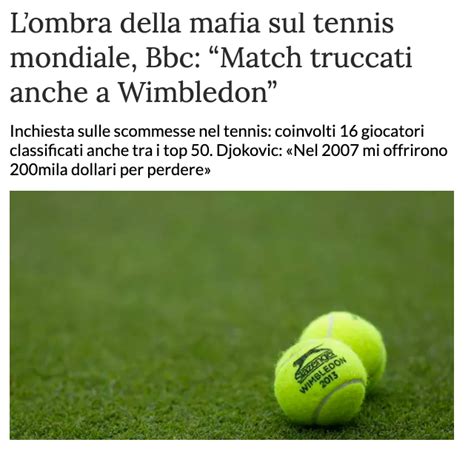 Anche La Mafia Partecipa A Wimbledon Cinemovel Sic