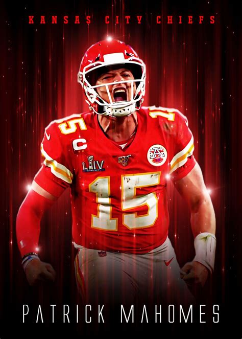 Kc Chiefs Patrick Mahomes Metal Poster Alternative Poster Displate Kc Chiefs Football