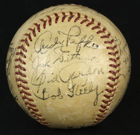 Lot Detail 1953 Milwaukee Braves Team Signed ONL Giles Baseball W