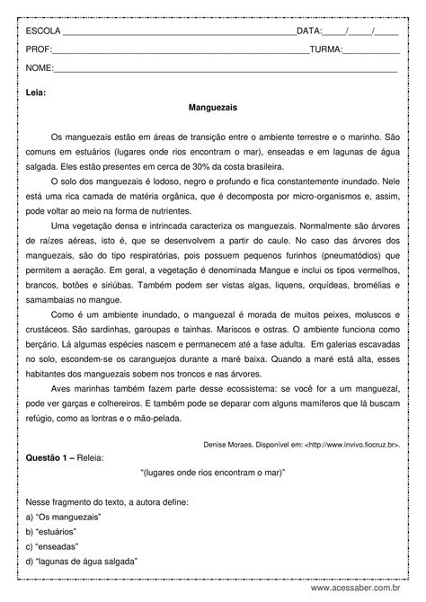 Atividade Ano Interpreta O De Texto Braincp