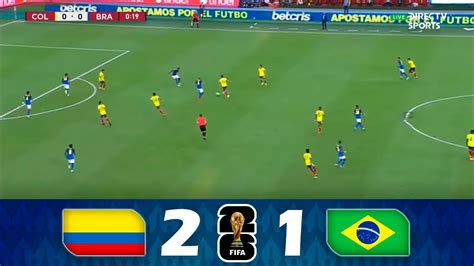 COLOMBIA Vs BRASIL 2 1 Eliminatorias Mundial USA 2026 Partido