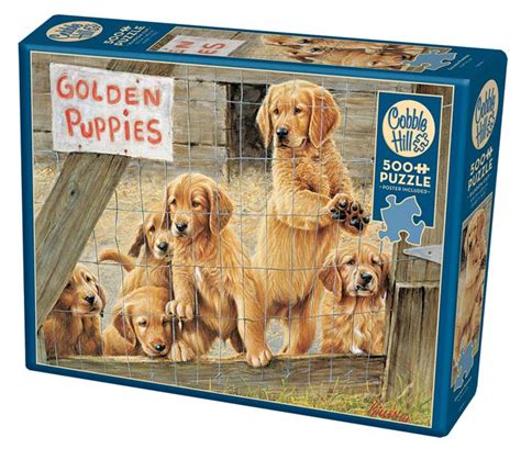 Pussel Golden Retriever Valpar 500 Bitar Pusselavenyn