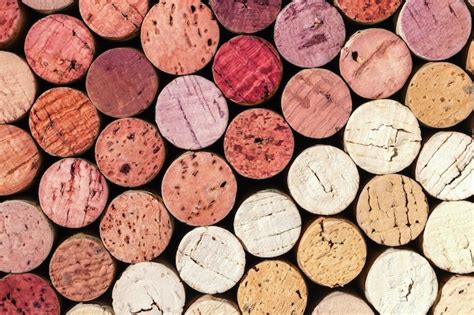 Premium Photo Collection Of Wine Cork From White And Red Wine Natural