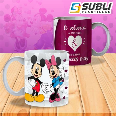 Plantillas Para Sublimar Tazas De Mickey Y Minnie Amor