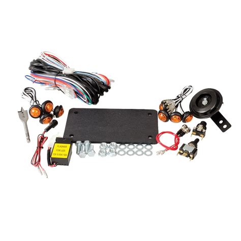 Electrical Tusk Atv Horn And Signal Kit With Flush Mount Signals For Atvs With Existing Brake