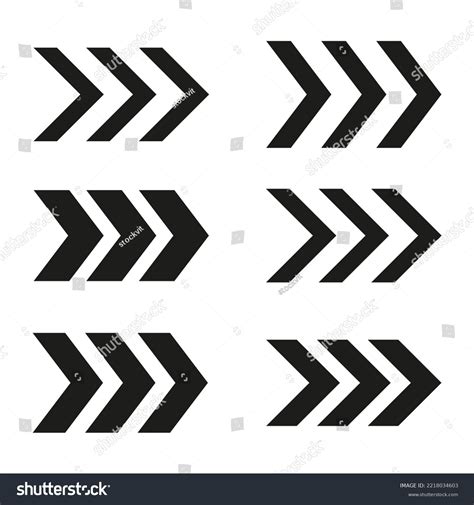 Arrow Chevron Symbol Black Arrows Symbols Stock Vector Royalty Free