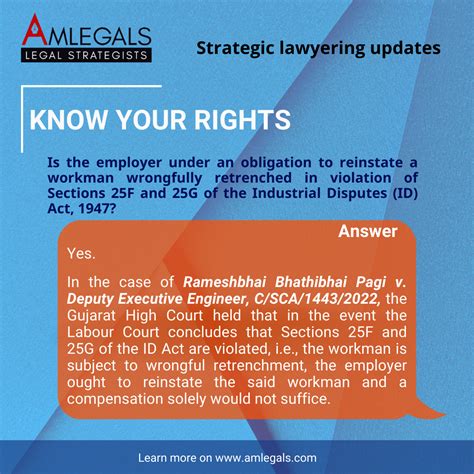 Is The Employer Under An Obligation To Reinstate A Workman Wrongfully