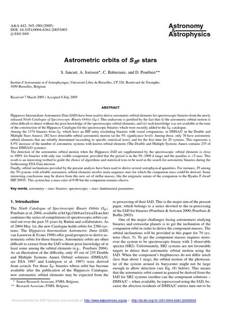 Astrometric Orbit.... Stars | PDF | Astrometry | Stars