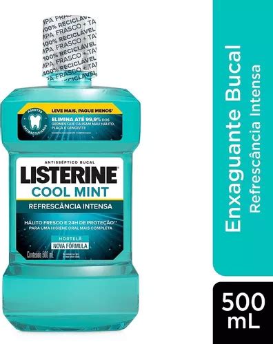 Enjuague Bucal Listerine Cool Mint Zero Alcohol 500ml MercadoLibre