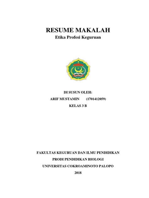 Sampul Resume Pdf