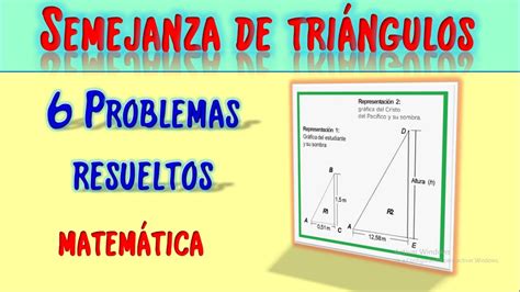 Problemas De Semejanza De Tri Ngulos En La Vida Cotidiana Semejanza