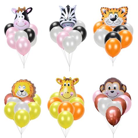 Mini Animal Foil Balloons Latex Balloon set Birthday Balloons Birthday ...