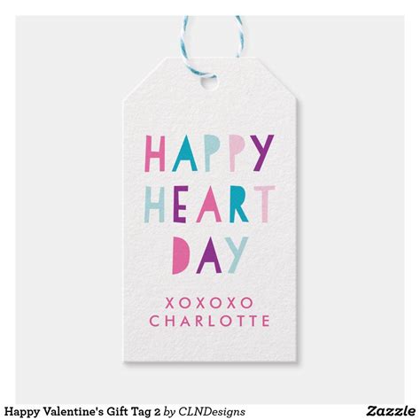 Happy Valentine S Gift Tag 2 Zazzle