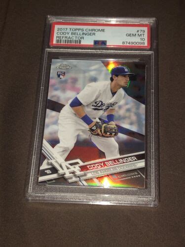 Topps Chrome Cody Bellinger Rc Rookie Refractor Psa Gem Mint