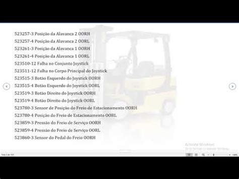 Hyster Forklift Fault Code List