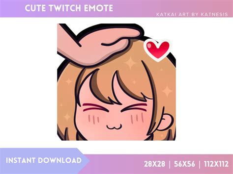 Blonde Hair Girl Head Pat Emote For Twitch Discord Youtube Custom Twitch Emotes Twitch Emote