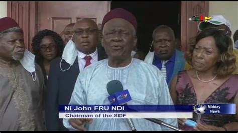 Crtv Journal Bilingue De H Sdf John Fru Ndi Pr Side Le Nec