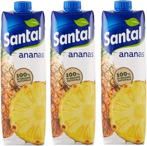 3 X Parmalat Santal I Classici Succo Di Frutta Pineapple Fruit Juice