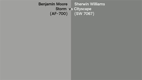 Benjamin Moore Storm Af 700 Vs Sherwin Williams Cityscape Sw 7067