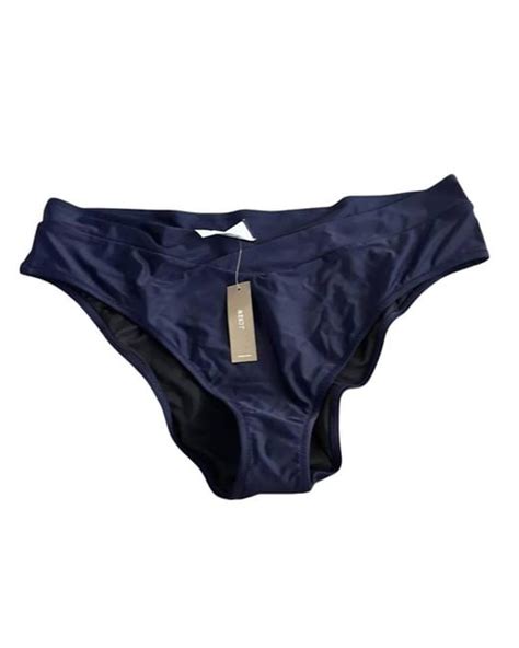 J Crew Criss Cross Front Cheeky Bikini Bottom In Blue Lyst