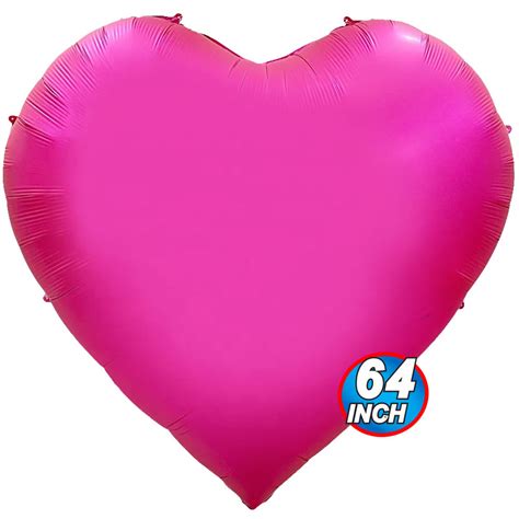 64 in Giant Person Size Heart Hot Pink Balloon 401068 U