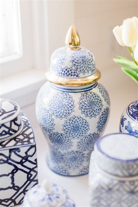 Amazon Home Decor Finds: Blue and White Ginger Jars under $100