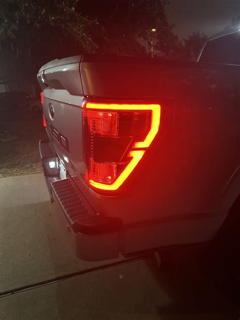 New Led Tail Lights Installed On 2021 Powerboost Xlt F150gen14 2021 Ford F 150 Tremor