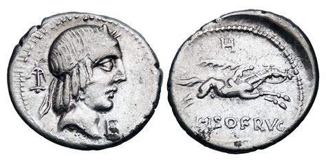 ROMAN REPUBLIC C Piso L F Frugi 67 BC AR Denarius Agora Auctions