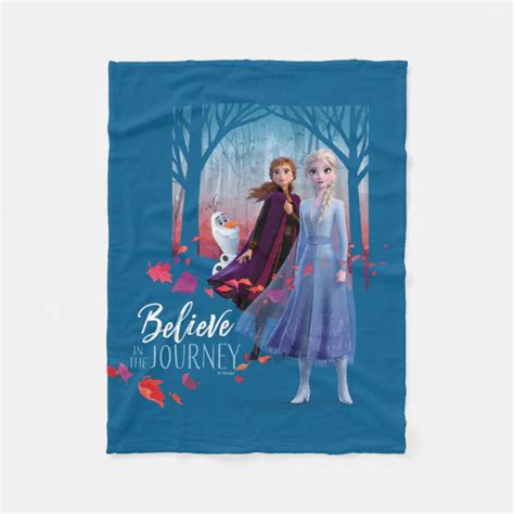 Frozen 2 Elsa Anna And Olaf Believe Fleece Blanket Zazzle