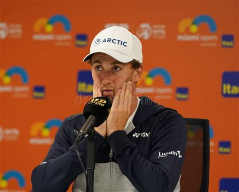 Tennis Player Casper Ruud Of Norway During Press Conference After His