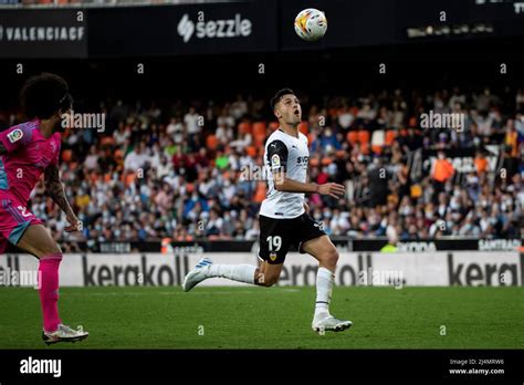 Valencia Spain April 16 2022 Hugo Duro Of Valencia CF During La