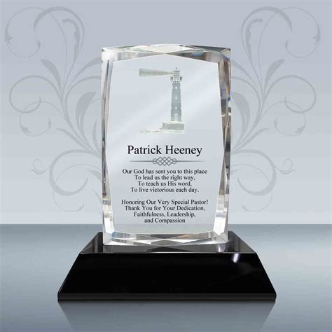 Personalized Crystal Gift Plaque For Pastor Appreciation Month ...