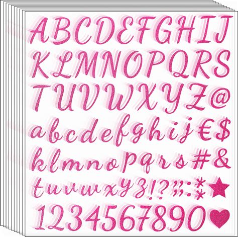 Amazon Waynoda Pieces Sheets Glitter Alphabet Letter