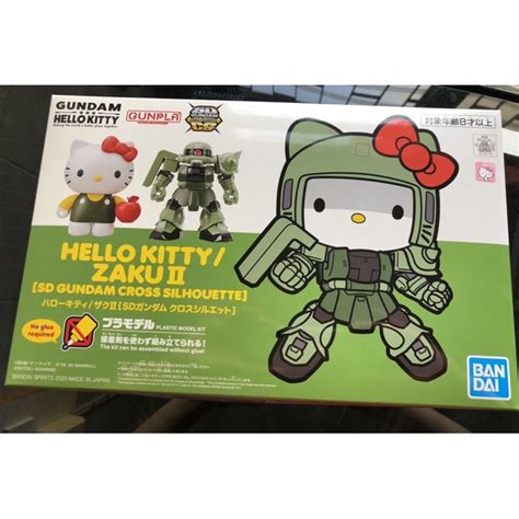 Sd Cross Silhouette Hello Kitty Zaku Ii Shopee Thailand