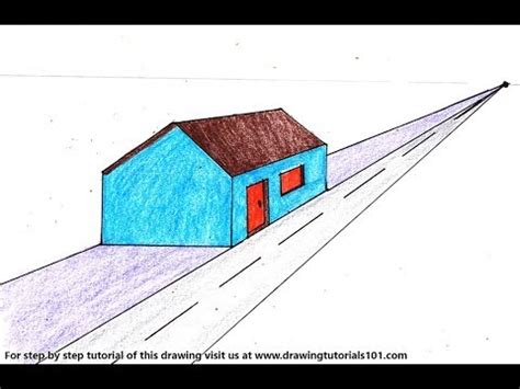 How To Draw A One Point Perspective House Step By Step Very Easy