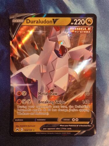 Pokémon TCG Duraludon V Crown Zenith 103 159 Holo Ultra Rare eBay