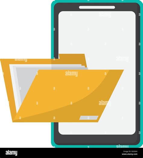 cellphone and file folder icon Stock Vector Image & Art - Alamy