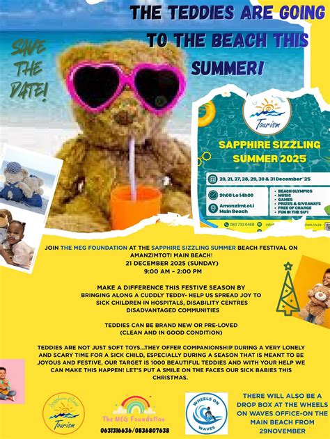 The Teddies are Going to Toti Beach to Bring Comfort to Hospitalised