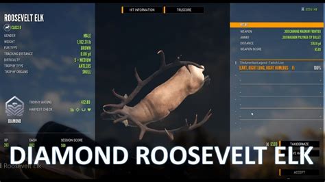 Diamond Roosevelt Elk Layton Park On The Hunter Call Of The Wild