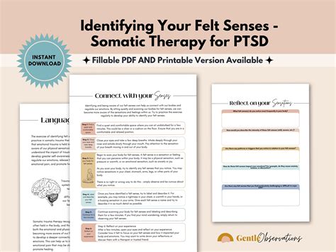 Identifying Your Felt Senses Somatic Exercise For Ptsd Etsy Uk