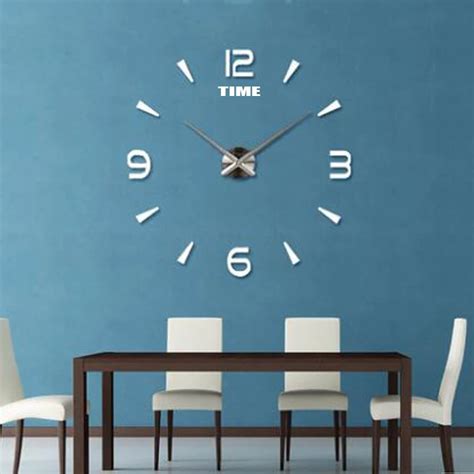 Diy Wall Clocks 3d Mirror Effect Clock Acrylic Wall Sticker Art Living