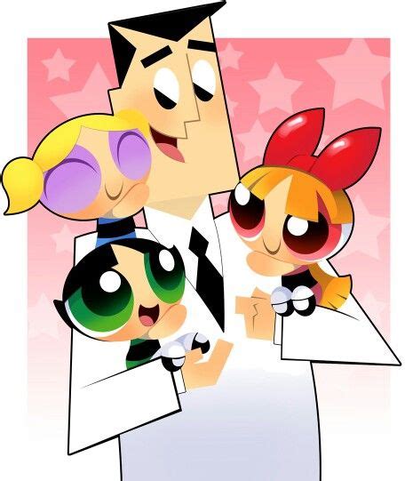 Ppg The Girls And Professor Utonium Powerpuff Girls Powerpuff Girls