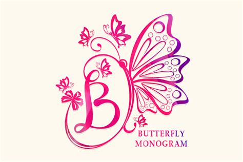 Free Butterfly Monogram Font Script Handwritten LinkedGo Vinyl