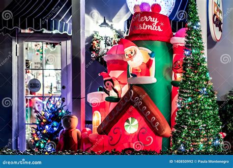 CELEBRATION, FLORIDA, USA - DECEMBER, 2018: Christmas Decorated ...