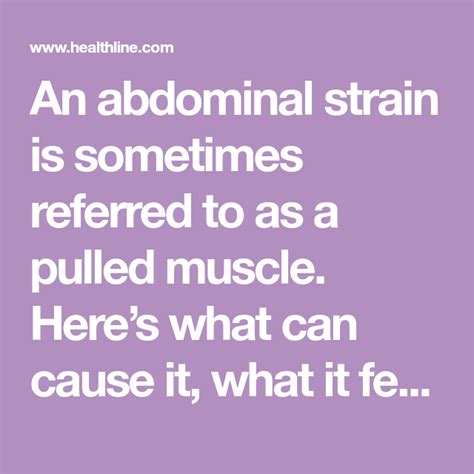 Abdominal Strain: Symptoms, Causes, Treatment, Prevention, and More ...