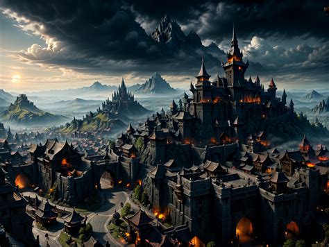 Premium Free Ai Images Baldurs Gate City From The Game