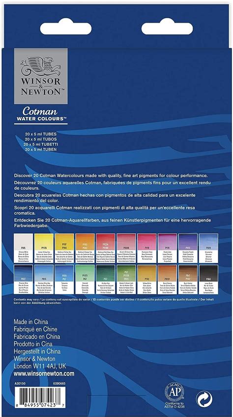 Winsor Newton Cotman Watercolor Paint Set Colors Ml Tubes