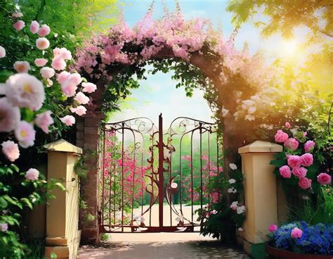 Premium Photo Beyond The Garden Gate A World Of Floral Beauty Unveiled