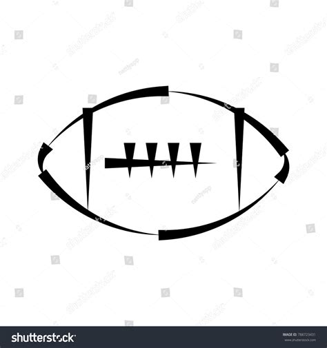 Image Ball American Football Oval Icon Stock Vector (Royalty Free ...