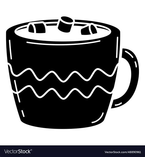 Hot Cocoa Cut Out Royalty Free Vector Image VectorStock